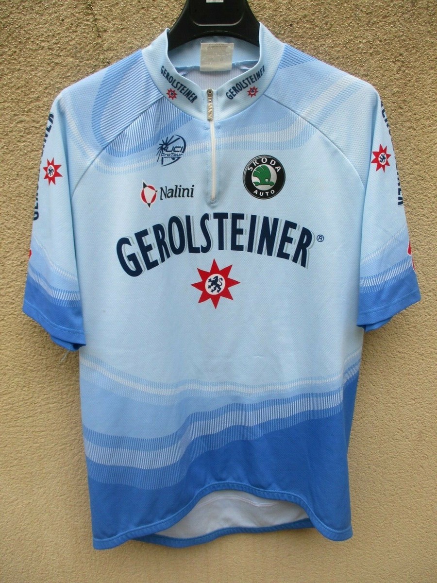 Maillot cyclisme. Cycliste. Vélo. Équipe GEROLSTEINER. Coureur Beat ZBERG. Dédicacé - Collection