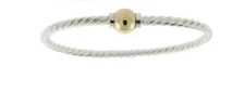 Cape Cod Bracelet TWIST - 14K Solid Gold & Sterling Silver (.925) Size 6.5