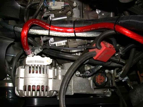BIG 3 1/0 AWG OFC COPPER Green Snakeskin Alternator Cable Wiring Charging Kit - Picture 6 of 6