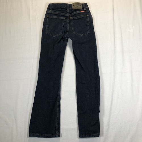 Wrangler Boys Relaxed Boot Jeans Size 12 Slim Dark Wash 100% Cotton 27” Inseam - Picture 15 of 19