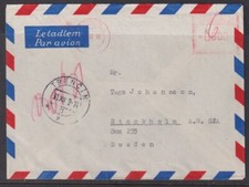 Czechoslovakia 1952 Airletter Trencin to Sweden