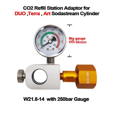 W21.8 Quick Connect Adapter Nachfüllstation für SodaStream Art Terra Cylinder