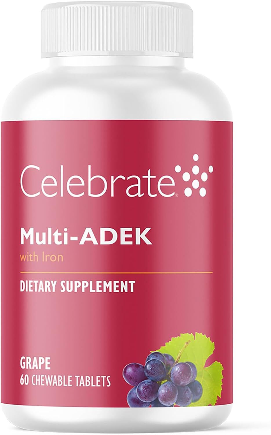 Celebrate Vitamins Multi ADEK Chewables, 60mg Iron - Daily Bariatric Multivitami