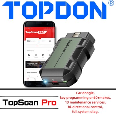 2025 TOPDON TOPSCAN PRO Key Programming Tool Full System Diagnostic Phoenix PLUS