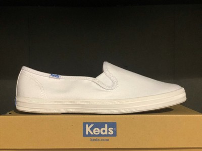 keds white canvas slip ons