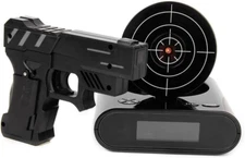 Lock N' Load Gun Alarm Clock/Target Alarm Clock/Creative Clock - Black