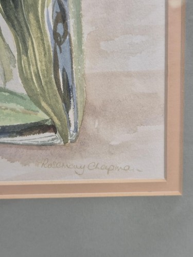 Original Aquarell auf Karton Lilien signiert vom Künstler gerahmt Deko - Bild 9 von 14