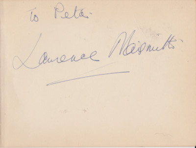 Laurence Naismith signed Autogrammkarte - Ray Harryhausen Filmschauspieler - RAR!!!