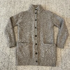 Bryn Walker Brown Speckled Wool Angora Sweater Cardigan Women Size M