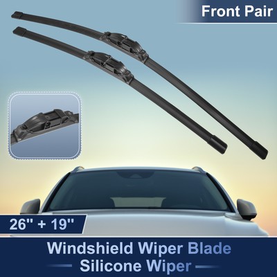 2pcs Front Silicone Windshield Wiper Blades Replacement for Ford C-Max 2003-2010