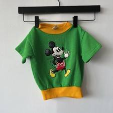 Vintage Disney Mickey Mouse Sweatshirt Boys Small Graphic Cartoon 60s-70s