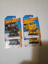 hot wheels 2022 kool kombi Lot Of 4 -2 Yellow  2 Gray. Mooneyes .