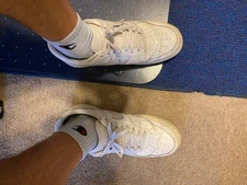 Trashed Used Worn Nike Shoes Beaters Size 12 White Basketball Sneakers 