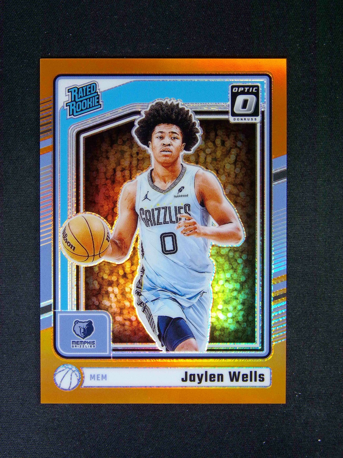 2024-25 Panini Donruss Optic Jaylen Wells #252 RC Rated Rookie Orange /175