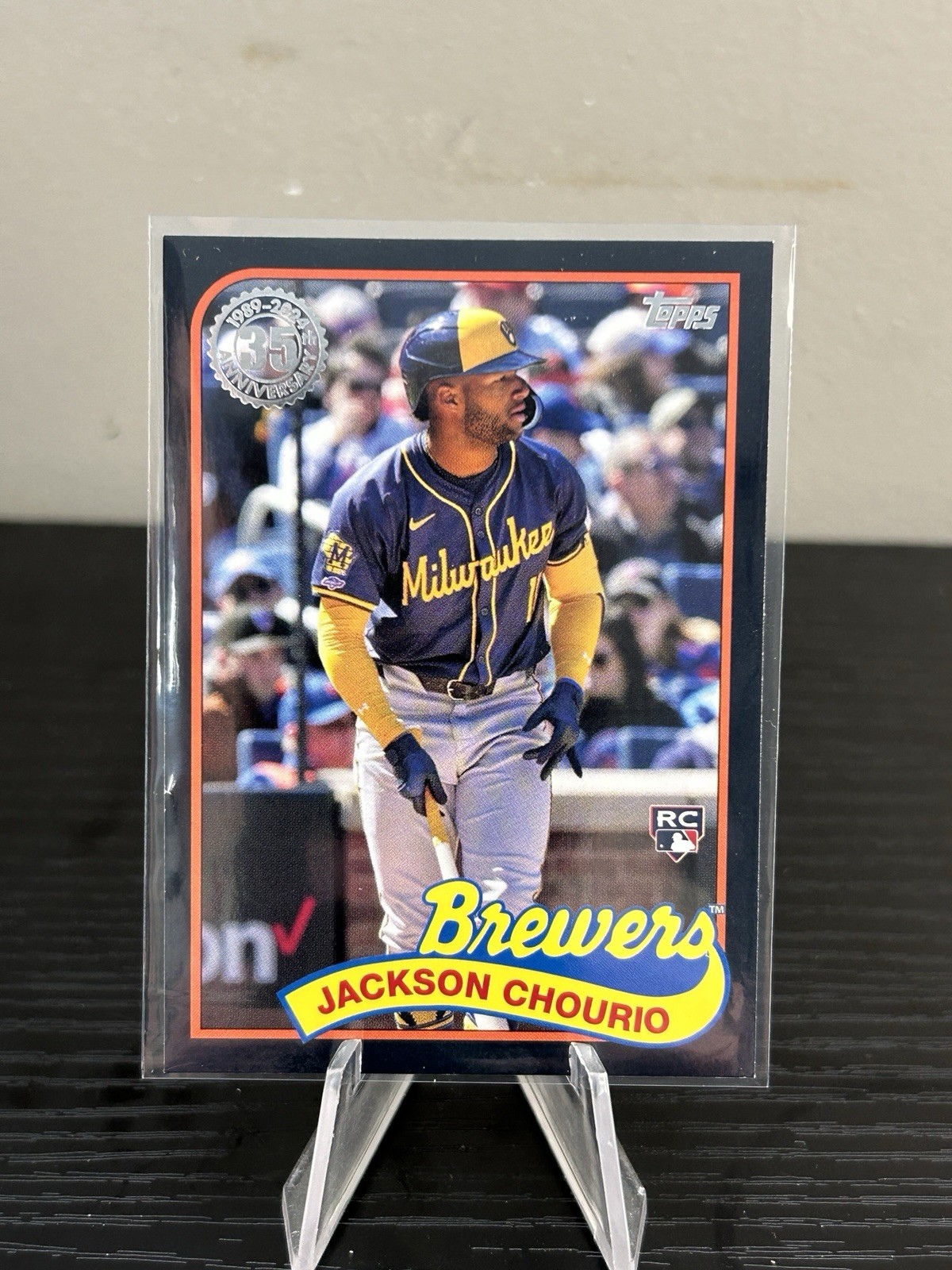 2024 Topps Update Jackson Chourio Rookie 1989 Parallel Black Ref /299 #89US-44