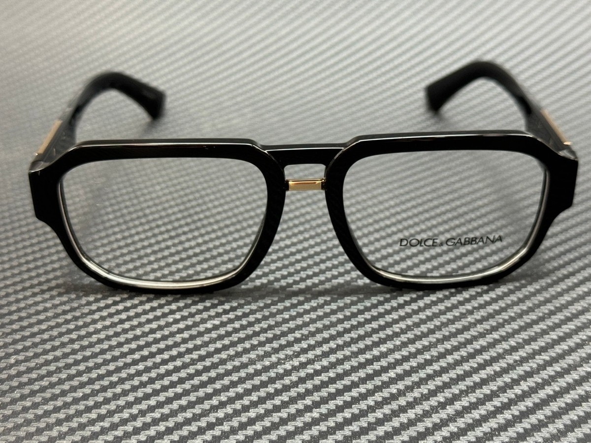 DOLCE & GABBANA DG3389 501 Black Men's 55 mm Eyeglasses | eBay
