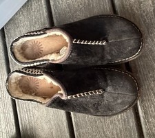UGG Australia Kohala 5177 Womens 7 Black Suede Shearling Lined Clogs Mules