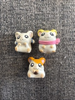 Vintage Hamtaro Mini Figuren Serie Pashmina Bijou und Hamtaro