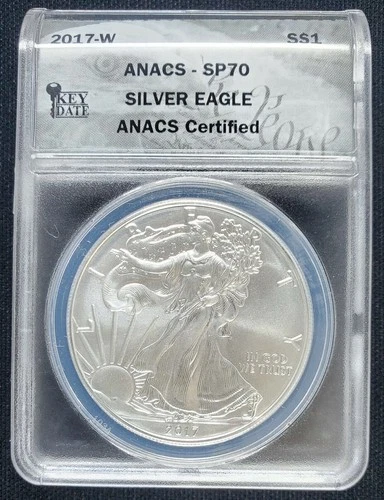 2017 W Burnished American Silver Eagle ANACS SP70