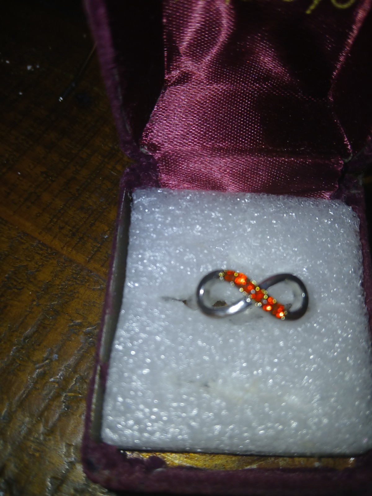 Created Ruby Infinity Ring in Sterling Silver - image 13