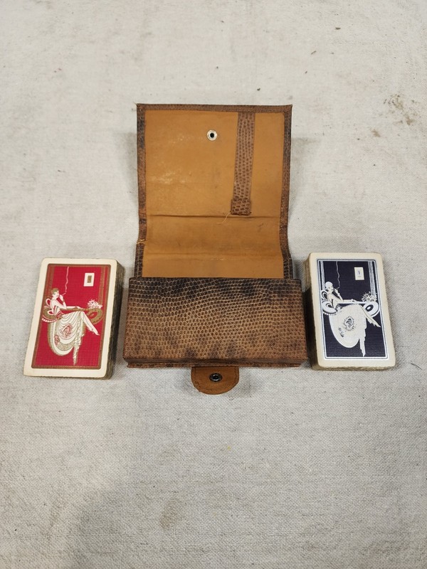 Vintage Super Rare Pre 1920s Russell Playing Card Co. Bridge Set Code Q268