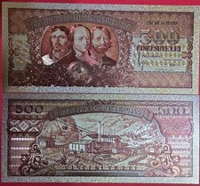 ROMANIA 500 LEI 1949 BU,FANTASY NOTE,SILVER FOIL,HOREA,CLOSCA AND CRISAN AT CENT