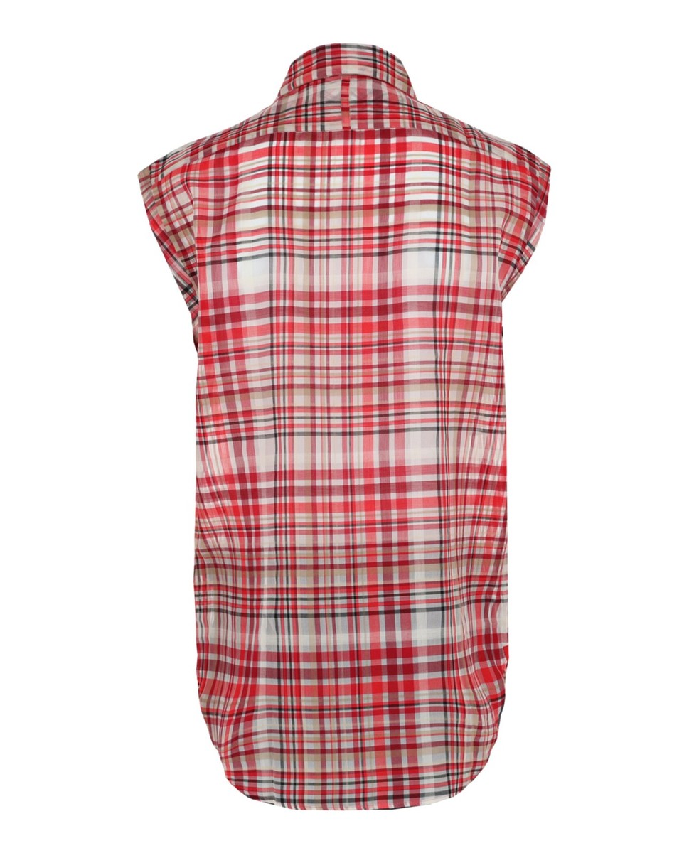 Ferragamo Mens Plaid Print Sleeveless Shirt | eBay