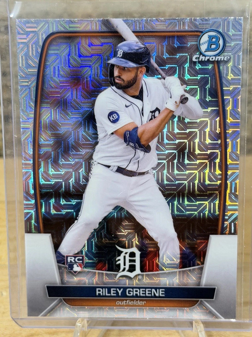 2023 Bowman - Riley Greene #90 Chrome Mojo Refractor (RC)