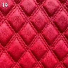 100x158cm Faux Leather Quilted PVC Fabric Car Interior Upholstery Mat
