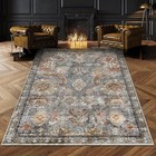 Durable Non-Slip Washable Area Rug Soft Low Pile Ideal High Traffic Spaces New