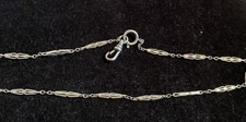 Antique Silver Watch Chain And D Clip No Visible Stamp Victoria