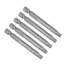 5pcs 65mm Long 1/4" Hex Shank H5 Hex Screwdriver Bit S2 High Alloy Steel