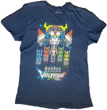 VOLTRON Kids Boy's Medium Shirt Blue graphic Print crew neck short sleeve robots