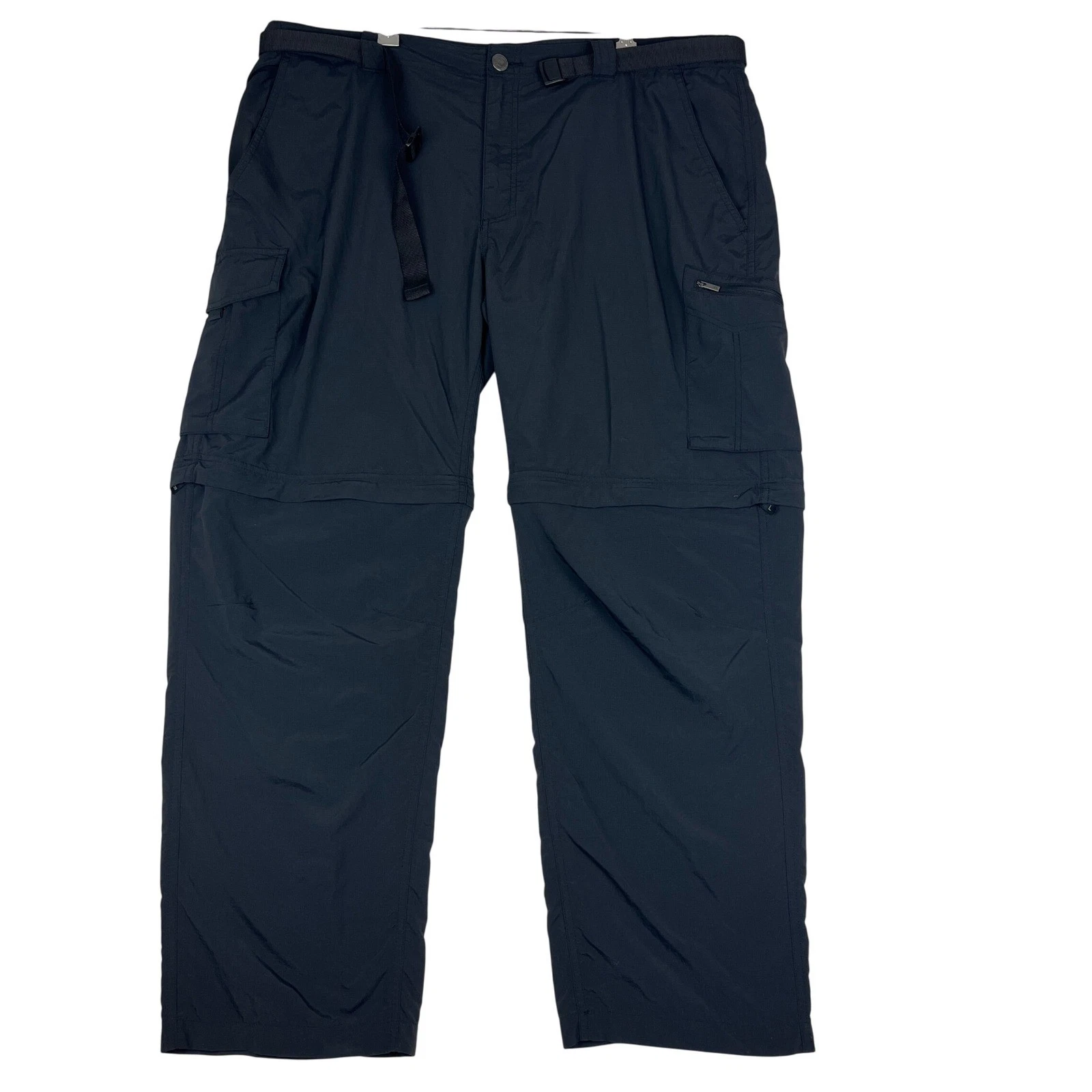 Columbia Convertible Cargo Pants Mens 42x30 Omni-Shade Hiking Shorts Gray