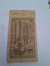 1937 Germany 1 Rentenmark banknote