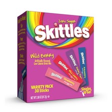 Skittles Singles To Go Wild Berry Variety Pack, 2.88 Ounce Pack of 1 