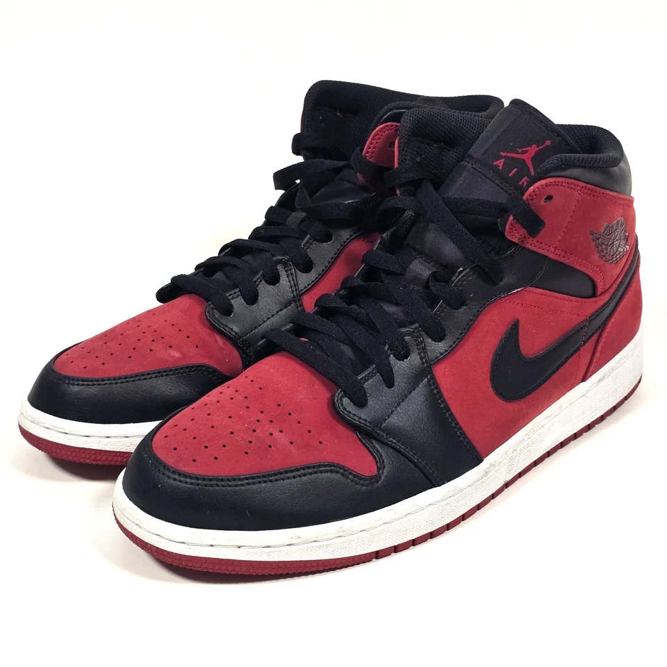 AIR JORDAN 1 REVERSO MEDIO PROHIBIDO Talla 12 GIMNASIO ROJO/NEGRO RETRO 554724-610 Foto 3 de 4