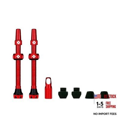 Tubeless Valves V2 - Tubeless Valve Stems with Valve Core Removal 60mm Red