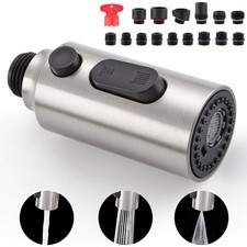Kitchen Faucet Spray Head , Pull Down Faucet Head with 15 Adapters, 3 Functio...