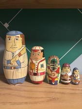 Vintage Babe Ruth Nesting Doll Set Throwback Uniform Baseball Collectible