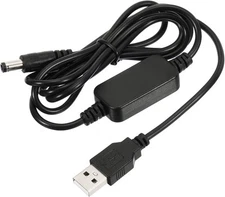 YOKIVE DC 5V to 12V USB Step Up Voltage Converter, Power Cable with Black 