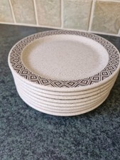 8 talerzy sałatkowych/obiadowych Purbeck Brown Diamond 7"