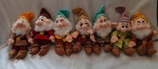 Disney  Snow White  Seven Dwarfs  Plush Dolls  Set Lot of 7   Complete