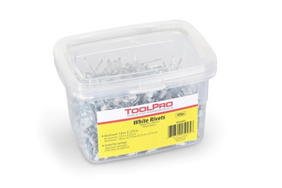 #ad ToolPro Pop Rivets for Ceilings 1 8quot; 100 White White $12.17
