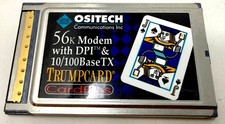 Ositech Jack of Spades 56K Modem DPI 10/100 Base TX Trump Card CardBus Trumpcard