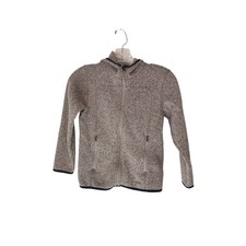 L.L. Bean Kids' Sweater Fleece Hooded Pewter Gray Gorpocore Outdoor Small Size 8