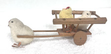Vintage Easter Decor Spun Cotton Chick Led Ha...