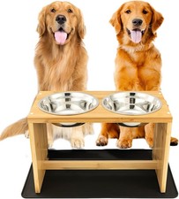 Elevated Dog Bowl for Large Dogs 16.3in High Extra Stand Comes with a Stainless