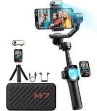 Gimbal Stabilizer for iPhone AI Tracking Phone Gimbal with 1.4" Detachable