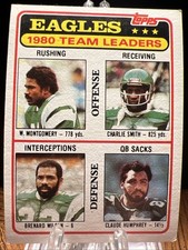 1981 Topps #507 Wilbert Montgomery / Smith / Wilson / Humphrey Eagles